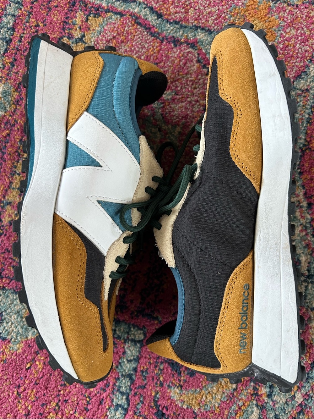 New Balance | Women’s Brown/Teal ‘Workwear Moonstone’ 327 Lace Up Sneakers Sz 10 - Picture 8 of 16